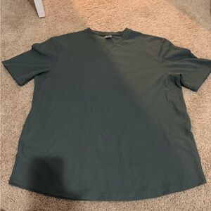Men's zara Green Crew Neck Short Sleeve Shirt